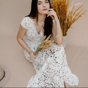 Lulus two piece bridal set